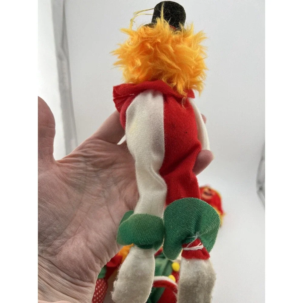 Vintage Home Decorative Happy Holidays Christmas‎ Clowns Ornaments - Set of 6